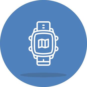 Smart Watch Map Graphic Interface Design Layout vector