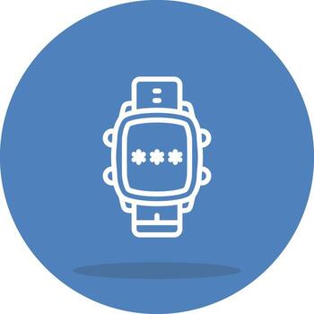 inteligente reloj alfiler código estructurado plano diseño vector