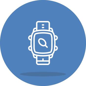 Smart Watch Push Pin Compact Minimal Graphic Layout vector
