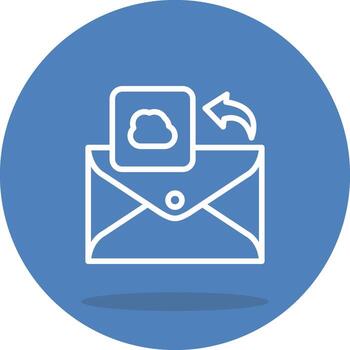 correo electrónico nube interactivo plano diseño elemento vector