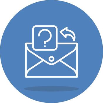 Email Question Interactive Flat Design Element vector