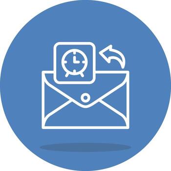 Email Clock Interactive Flat Design Element vector