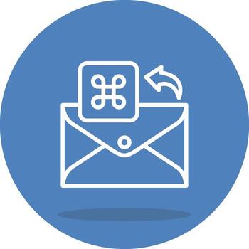 correo electrónico mando en capas plano gráfico símbolo vector