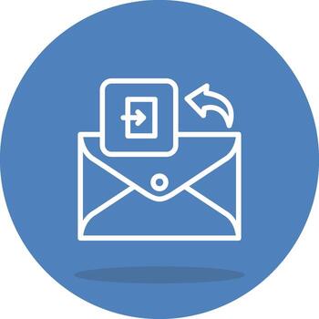 Email Exit Stylized Flat Design Shape vector