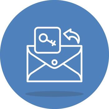 correo electrónico llave mínimo ui gráfico activo vector