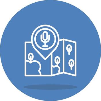 Location Microphone Custom UX Graphic Asset vector