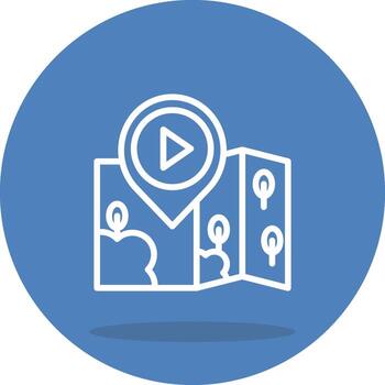 Location Play button Abstract User Interface Design vector