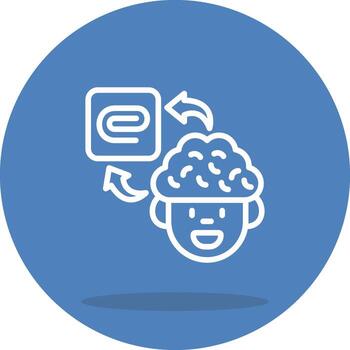 Brain Attachment Focused UI Graphic Element vector