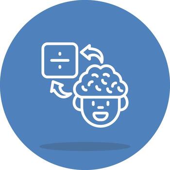 cerebro dividir usuario simpático gráfico activo vector