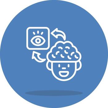 Brain View Streamlined Web Graphic Design vector