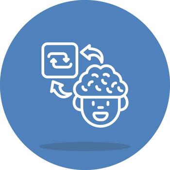 Brain Repeat Interactive Flat Design Element vector