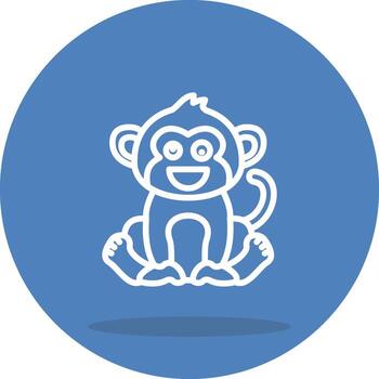 Crazy Monkey Minimal UI Graphic Asset vector
