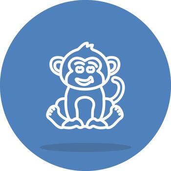Grinning Monkey Functional UI Design Element vector