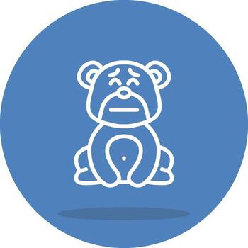 Pensive Bear Concise Design Form vector