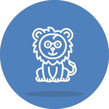 león nerd alto impacto visual símbolo vector