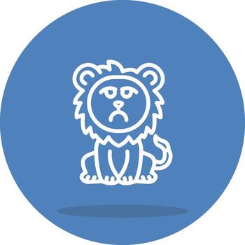 león haciendo pucheros equilibrado ui diseño marca vector