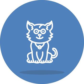 gato nerd estructurado plano diseño vector