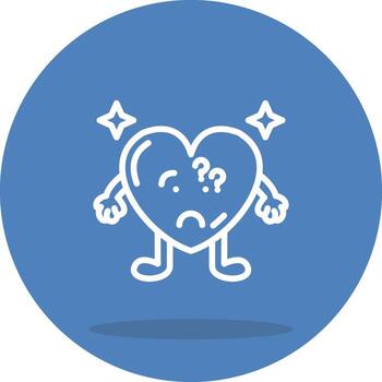 Thinking Heart Functional UI Design Element vector