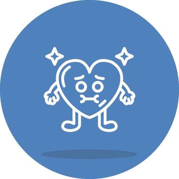 Nauseated Heart Abstract User Interface Design vector