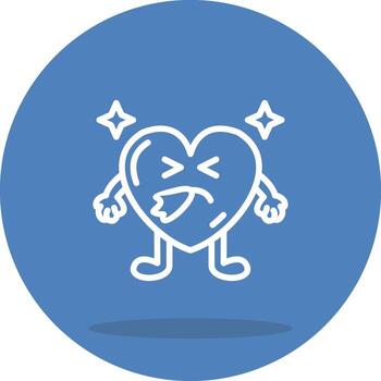 Sneezing Heart Concise Design Form vector