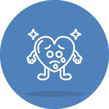 Anxious With Sweat Heart Flexible Digital Graphic Object vector