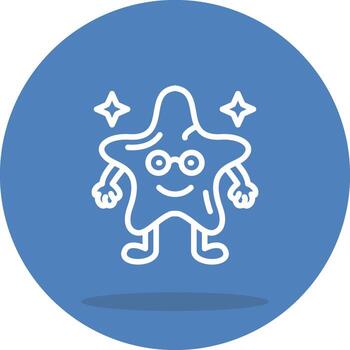 estrella nerd personalizable plano diseño vector