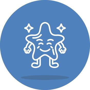 Joy Star Simplified Visual Graphic Form vector