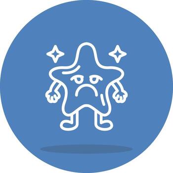 haciendo pucheros estrella mínimo ui gráfico activo vector