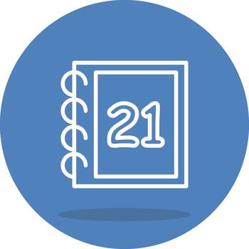 Math Twenty One Focused UI Graphic Element vector