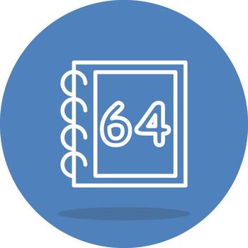 Math Sixty Four Clear Minimal Graphic Sketch vector