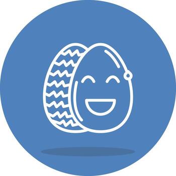 Easter Tired Egg Mobile App Graphic Asset vector