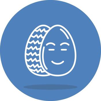 Easter Happy Relieved Egg Interactive Flat Design Element vector