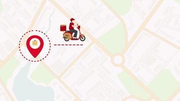 pacote Entrega 2d animação a partir de 1 localização para outro com Entrega lambreta video