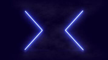 Illuminated Geometry. Dynamic Neon Arrow Formation in Rhythmic Pulsation Sequence video