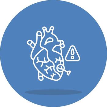 Mitral Valve Digital Interface Graphic Element vector