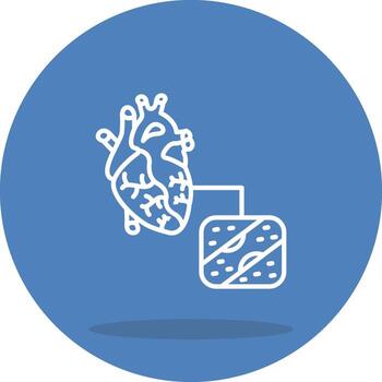 Coronary Artery Bypass Sharp Graphic Line Work vector