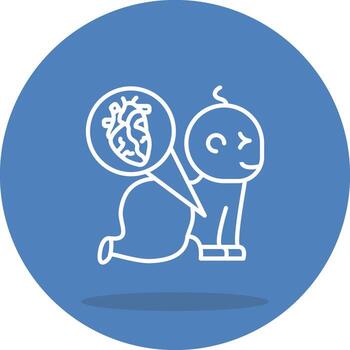 Congenital Heart Defect Simplified Graphic Design Form vector