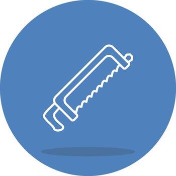 Hacksaw Sharp Line Art Drawing vector
