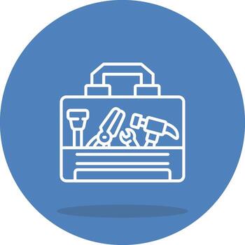 Tool Bag Interactive Flat Design Element vector