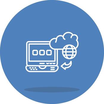 Cloud Computing Platform Structured Graphic Design Object vector