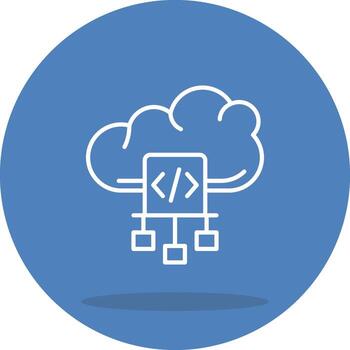 Cloud Deployment Stylized Flat Design Shape vector