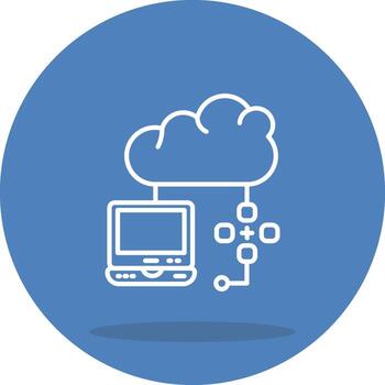 Cloud Computing Network Iconic Graphic Representation vector