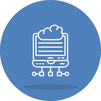 Cloud Edge Computing High Impact Visual Symbol vector