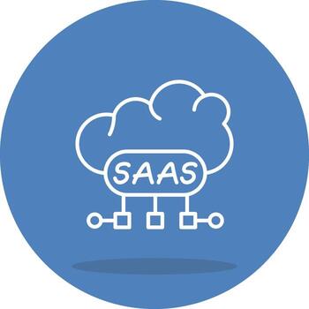 Cloud SaaS Structured Graphic Design Object vector