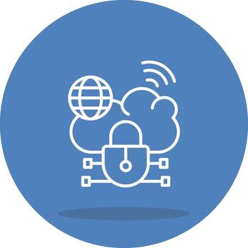 Cloud Virtual Network Abstract User Interface Design vector