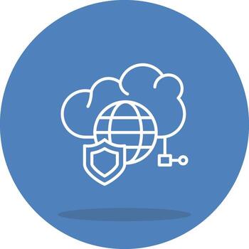 Cloud Network Security Interactive Web Design Asset vector
