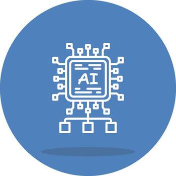 AI Algorithm Versatile Flat Asset vector