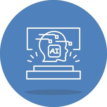 AI Simulation Consistent Flat Design Asset vector