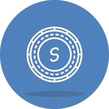 Austrian Schilling Coin Advanced UI Graphic Element vector