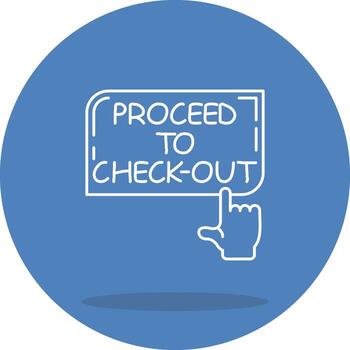 Proceed to Checkout Focused UI Graphic Element vector